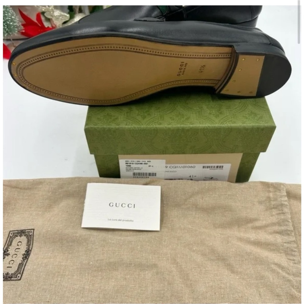 Gucci, jordaan leather loafers size 13 made in Italy - Picture 4 of 8